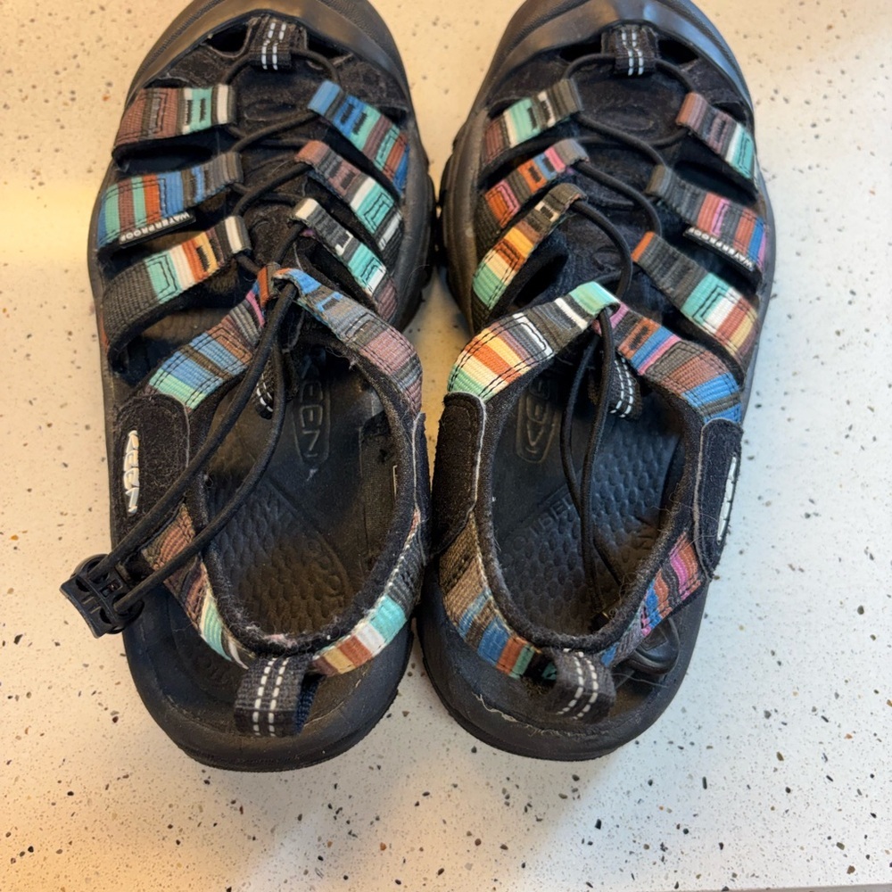 Keen  Black Multicolor Strappy Sandals